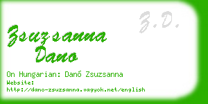 zsuzsanna dano business card