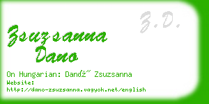 zsuzsanna dano business card